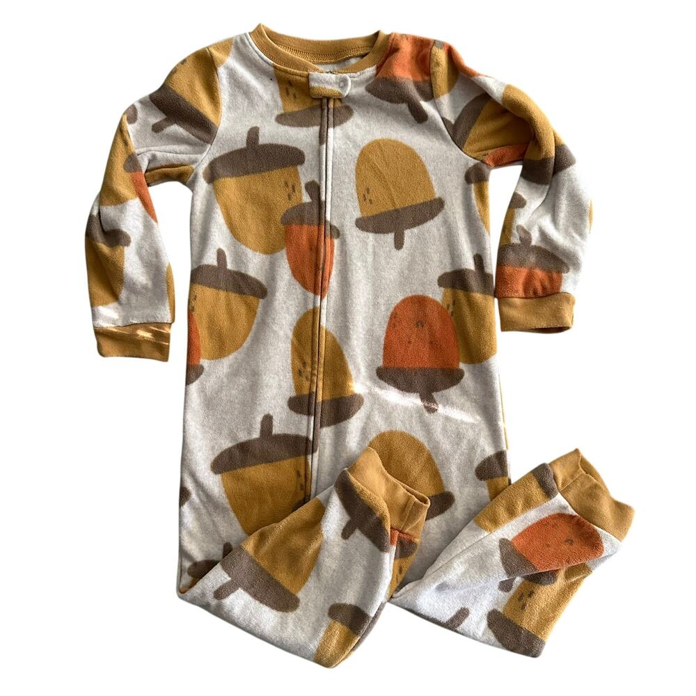 Acorn One Piece Fleece Pajamas